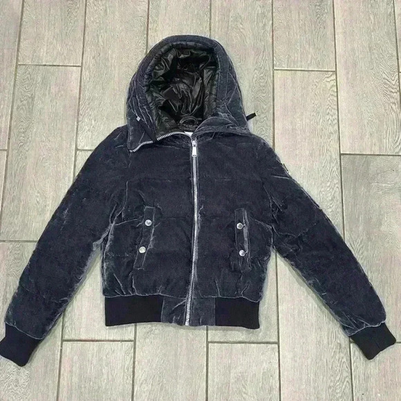 BCBGeneration velvet hooded bomber jacket Size XS - Picture 4 of 12